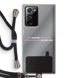 CaseCompany uw waarde daalt niet: Samsung Galaxy Note 20 Ultra / Note 20 Ultra 5G Transparant Hoesje met koord
