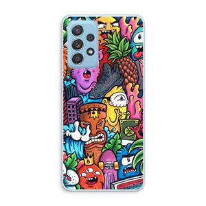 CaseCompany Vexx Mixtape: Samsung Galaxy A73 Transparant Hoesje