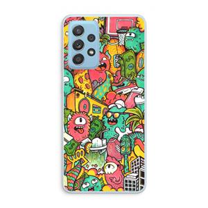 CaseCompany Vexx City: Samsung Galaxy A73 Transparant Hoesje