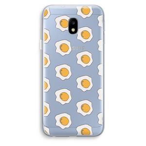 CaseCompany Bacon to my eggs #1: Samsung Galaxy J3 (2017) Transparant Hoesje