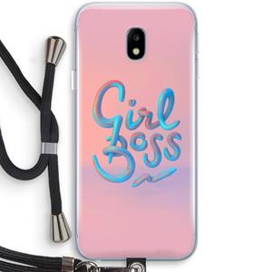 CaseCompany Girl boss: Samsung Galaxy J3 (2017) Transparant Hoesje met koord