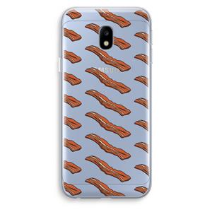 CaseCompany Bacon to my eggs #2: Samsung Galaxy J3 (2017) Transparant Hoesje