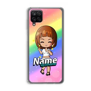 CaseCompany Chibi Maker vrouw: Samsung Galaxy A12 Transparant Hoesje