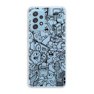 CaseCompany Vexx Black City : Samsung Galaxy A73 Transparant Hoesje