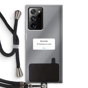 CaseCompany Reminder: Samsung Galaxy Note 20 Ultra / Note 20 Ultra 5G Transparant Hoesje met koord