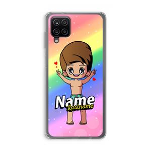 CaseCompany Chibi Maker man: Samsung Galaxy A12 Transparant Hoesje