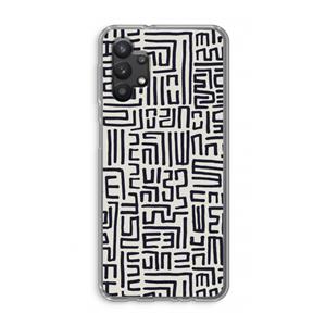 CaseCompany Moroccan Print: Samsung Galaxy A32 5G Transparant Hoesje