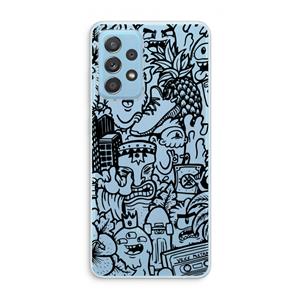 CaseCompany Vexx Black Mixtape: Samsung Galaxy A73 Transparant Hoesje