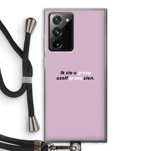 CaseCompany uzelf graag zien: Samsung Galaxy Note 20 Ultra / Note 20 Ultra 5G Transparant Hoesje met koord