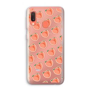 CaseCompany Just peachy: Samsung Galaxy A20e Transparant Hoesje