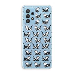 CaseCompany Zwarte poes: Samsung Galaxy A73 Transparant Hoesje