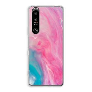 CaseCompany Roze explosie: Sony Xperia 1 III Transparant Hoesje