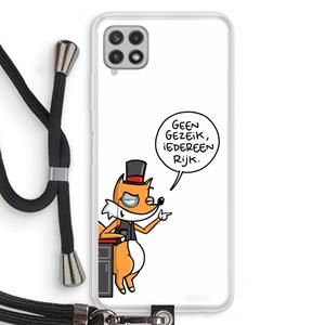 CaseCompany Geen Gezeik: Samsung Galaxy A22 4G Transparant Hoesje met koord