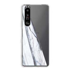 CaseCompany Gestreepte marmer: Sony Xperia 1 III Transparant Hoesje