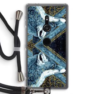 CaseCompany Golden Fox: Sony Xperia XZ2 Transparant Hoesje met koord