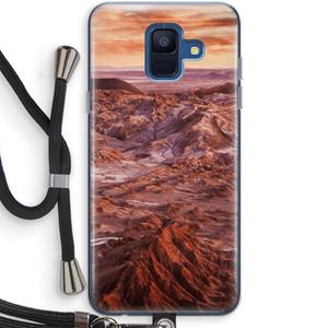 CaseCompany Mars: Samsung Galaxy A6 (2018) Transparant Hoesje met koord