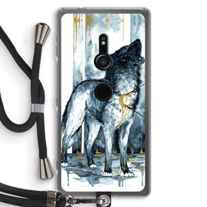 CaseCompany Bleeding Soul: Sony Xperia XZ2 Transparant Hoesje met koord