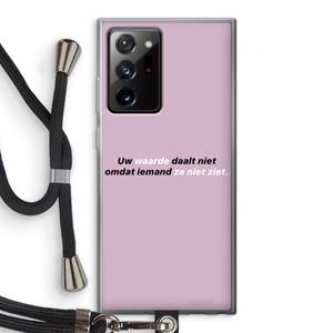 CaseCompany uw waarde daalt niet: Samsung Galaxy Note 20 Ultra / Note 20 Ultra 5G Transparant Hoesje met koord