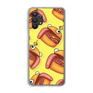 CaseCompany Hamburger: Samsung Galaxy A32 5G Transparant Hoesje