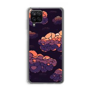 CaseCompany Patroon Wolken: Samsung Galaxy A12 Transparant Hoesje