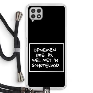 CaseCompany Schotelvod: Samsung Galaxy A22 4G Transparant Hoesje met koord