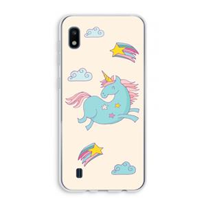 CaseCompany Vliegende eenhoorn: Samsung Galaxy A10 Transparant Hoesje