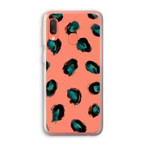 CaseCompany Pink Cheetah: Samsung Galaxy A20e Transparant Hoesje