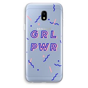 CaseCompany GRL PWR: Samsung Galaxy J3 (2017) Transparant Hoesje