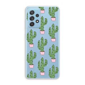 CaseCompany Cactus Lover: Samsung Galaxy A73 Transparant Hoesje