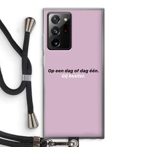 CaseCompany gij beslist: Samsung Galaxy Note 20 Ultra / Note 20 Ultra 5G Transparant Hoesje met koord
