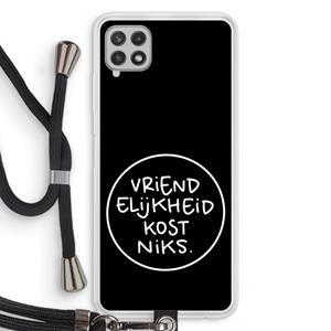 CaseCompany Vriendelijkheid: Samsung Galaxy A22 4G Transparant Hoesje met koord