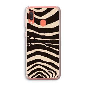 CaseCompany Arizona Zebra: Samsung Galaxy A20e Transparant Hoesje