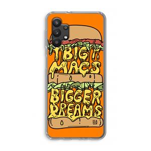 CaseCompany Big Macs Bigger Dreams: Samsung Galaxy A32 5G Transparant Hoesje