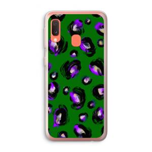 CaseCompany Green Cheetah: Samsung Galaxy A20e Transparant Hoesje