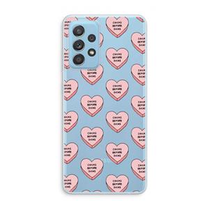 CaseCompany Chicks before dicks: Samsung Galaxy A73 Transparant Hoesje