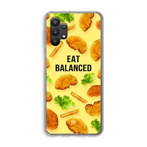 CaseCompany Eat Balanced: Samsung Galaxy A32 5G Transparant Hoesje