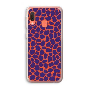 CaseCompany Purple Giraffe: Samsung Galaxy A20e Transparant Hoesje