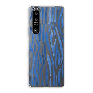 CaseCompany Blauwe nerven: Sony Xperia 1 III Transparant Hoesje