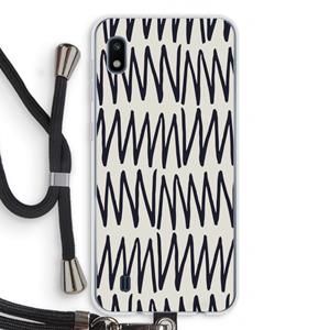 CaseCompany Marrakech Zigzag: Samsung Galaxy A10 Transparant Hoesje met koord