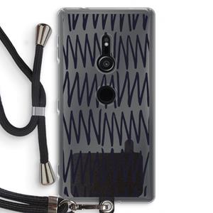 CaseCompany Marrakech Zigzag: Sony Xperia XZ2 Transparant Hoesje met koord