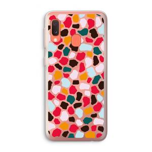 CaseCompany Colored Giraffe: Samsung Galaxy A20e Transparant Hoesje