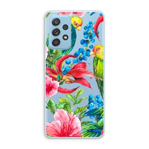 CaseCompany Papegaaien: Samsung Galaxy A73 Transparant Hoesje
