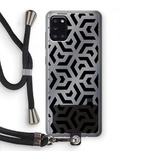 CaseCompany Crazy pattern: Samsung Galaxy A31 Transparant Hoesje met koord