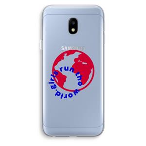 CaseCompany Run The World: Samsung Galaxy J3 (2017) Transparant Hoesje