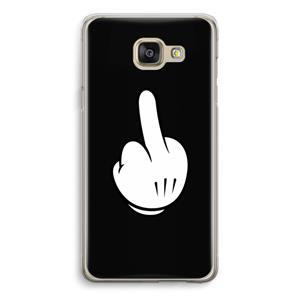 CaseCompany Middle finger black: Samsung Galaxy A5 (2016) Transparant Hoesje