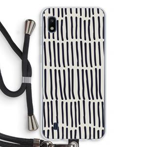 CaseCompany Moroccan stripes: Samsung Galaxy A10 Transparant Hoesje met koord