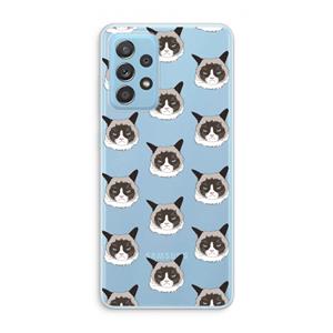 CaseCompany It's a Purrr Case: Samsung Galaxy A73 Transparant Hoesje