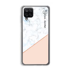 CaseCompany Marmer in stijl: Samsung Galaxy A12 Transparant Hoesje