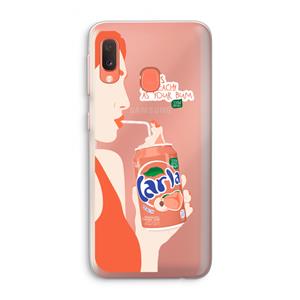 CaseCompany Peach please!: Samsung Galaxy A20e Transparant Hoesje