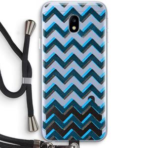 CaseCompany Onderbroken lijn: Samsung Galaxy J3 (2017) Transparant Hoesje met koord